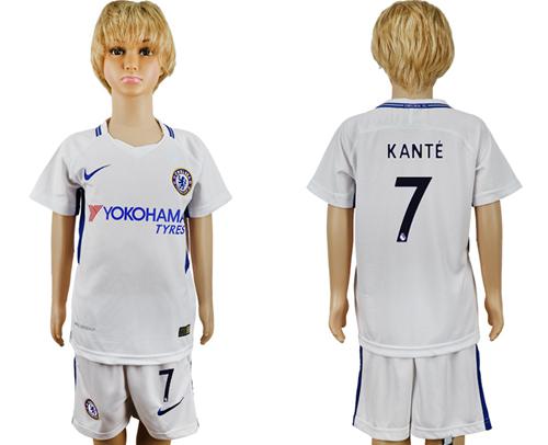 Chelsea #7 Kante Away Kid Soccer Club Jersey - Click Image to Close
